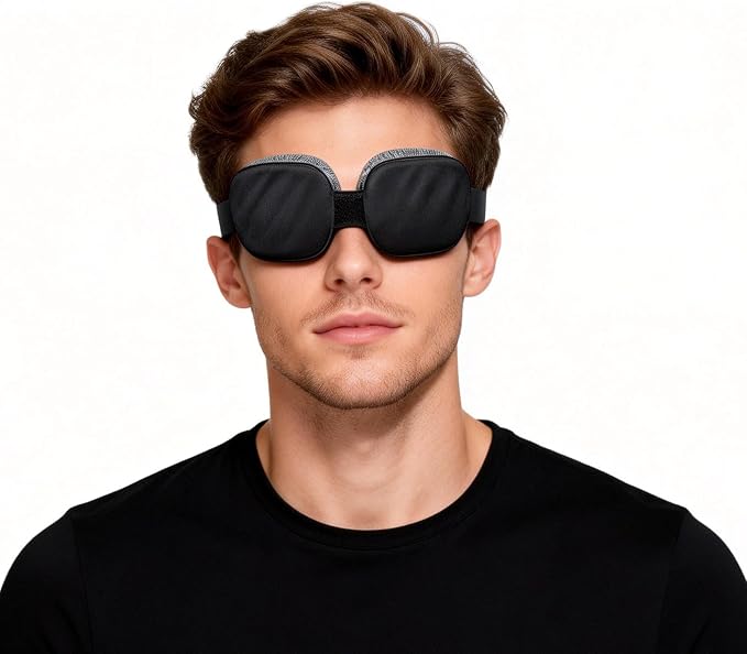 Eye Mask for Sleeping - 100% Blacking Sleep Mask for Men Women, Sleeping Mask with Adjustable Night Blindfold Flight, Travel, Nap