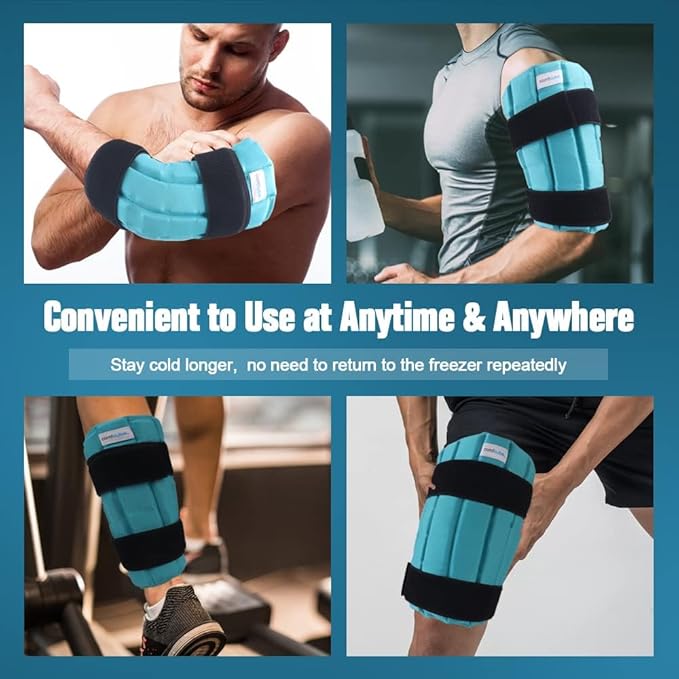 Ice Pack for Knee Pain Relief, 2 Hours Long Lasting Cold Pack for Knee Injuries, Cold Therapy Flexible Ice Pack Wrap for Knee Replacement Surgery, Swelling, ACL, Meniscus Tear