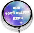 Custom Pill Box, Personalized Add Image/Text/Logo Pill Case Storage for Pocket Purse and Travel, Creat Your Own Three Compartment Pill Box Size 2 Inch