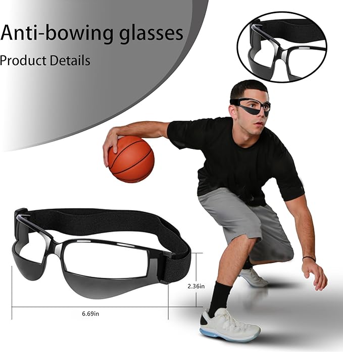 Dribbling Goggles Basketball Sports Glasses-Basketball Training Equipment for Ball Handling Skills；