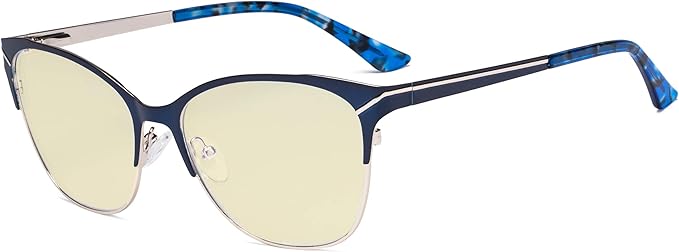 Eyekepper Blue Light Glasses - Semi Rimless Digital Eyeglasses for Women Blocking Computer Screen UV Rays