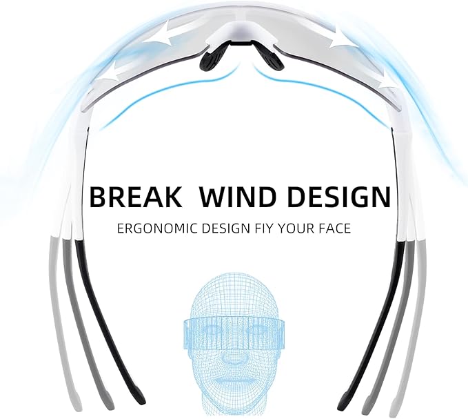 ROCKBROS Photochromic Sports Sunglasses for Men Women Cycling UV Protection