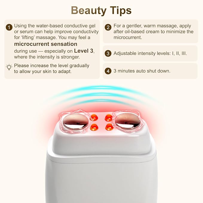 Aphrona Galvanic Spa - Facial Toning Device - Micro-Current Gua Sha face Tone Device - Skin Firming - FDA Cleared Facial Massager