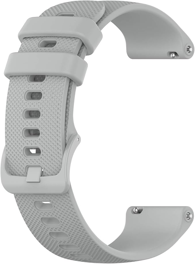 Compatible with Garmin Venu Sq Bands for Women Men, 20mm Quick Release Silicone Replacement Band Wristbands Straps Bracelet Fit for Garmin Vivoactive 3 Music, Forerunner 245 645 (Gray)