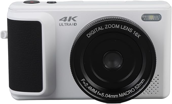4K Digital Camera for Photography, 64MP Vlogging Camera, 18X Digital Zoom, Autofocus Video, 2.8in 180° Flip Screen, Compact for Beginner