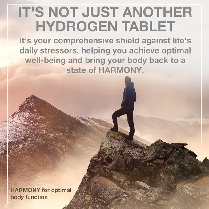 DRINK HRW Harmony Molecular Hydrogen Water Tablets: ImmunoLP20 Magnesium for Energy Boost, Mental Focus, Stress Support, Daily Antioxidant Health Supplement (Unflavored, 30 Count)