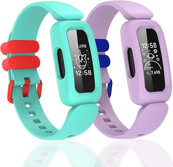 Silicone Bands Compatible with Fitbit Ace 3, Waterproof Soft Replacement Bands for Kids Boys Girls Bracelet Accessories Sports Band