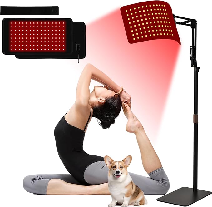 Red Light Therapy for Face and Body, Removable Red Infrared Light Therapy Lamp with Stand Led 660nm & 850nm Infrared Light Device fo The Full Body