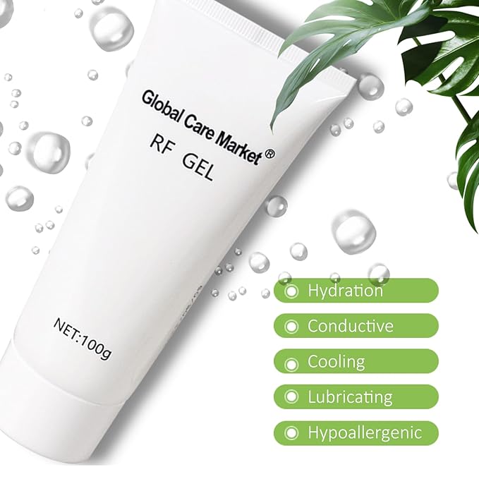RF Gel 4 Pack-Conductive Gel for Facial Microcurrent, Hydrating Cream for Use With Radio Frequency Face and Body Machines, Skin Cooling Primer for IPL Hair Removals