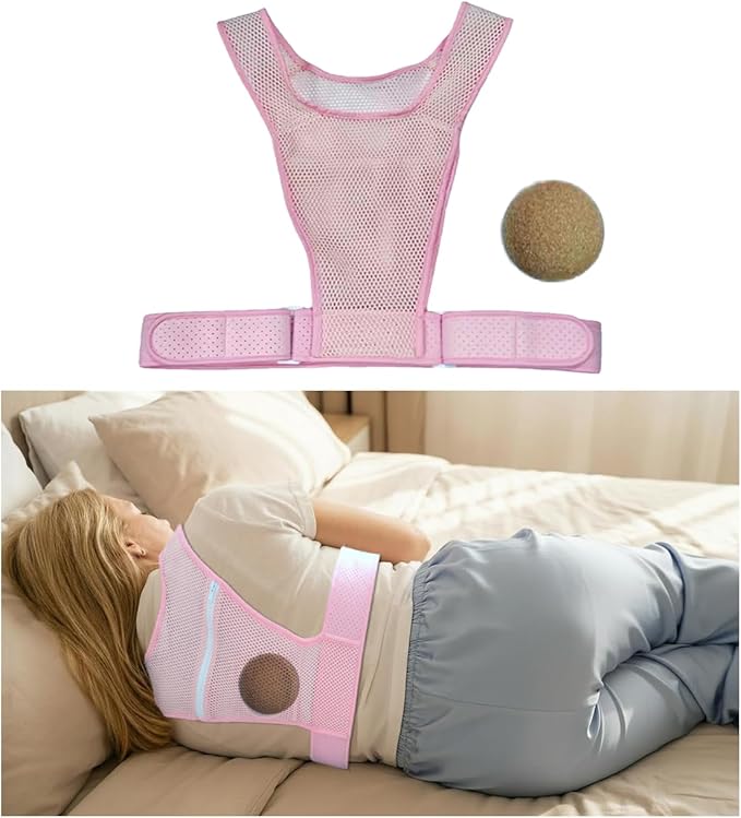 Sleep Position Trainer for Sleeping On Your Side | Side Sleep Trainer | Snore Stopper |Adjustable、 Lightweight, Comfortable, Effective in Reducing Supine Sleep Time (Pink)