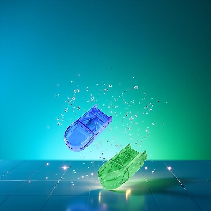2pcs Green and Blue Cuts Pills for Small and Tiny Pills Tablet Splitter with Guard Pill Cutter and Crusher Cuts Pills for Cutting Small Pills or Medicine Organizer Medication Aids