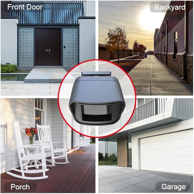 Smart Outdoor Home Security - Weather Resistant WiFi Motion Sensor&Detector - Remote APP Notifications - Compatible with Alexa