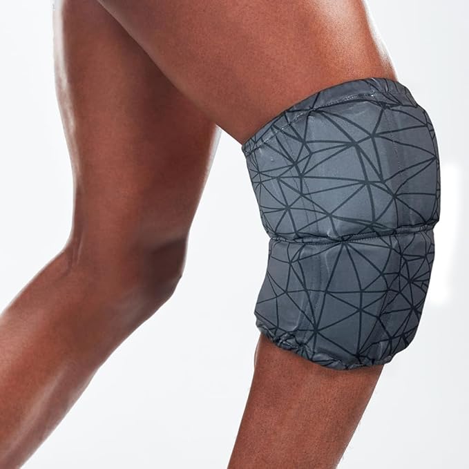 HurtSkurt® Premium Ice Therapy Sleeve – Blackout Medium – Stretch-Fit Wearable Cold Compression Wrap for Knee, Leg, Elbow & Ankle Recovery