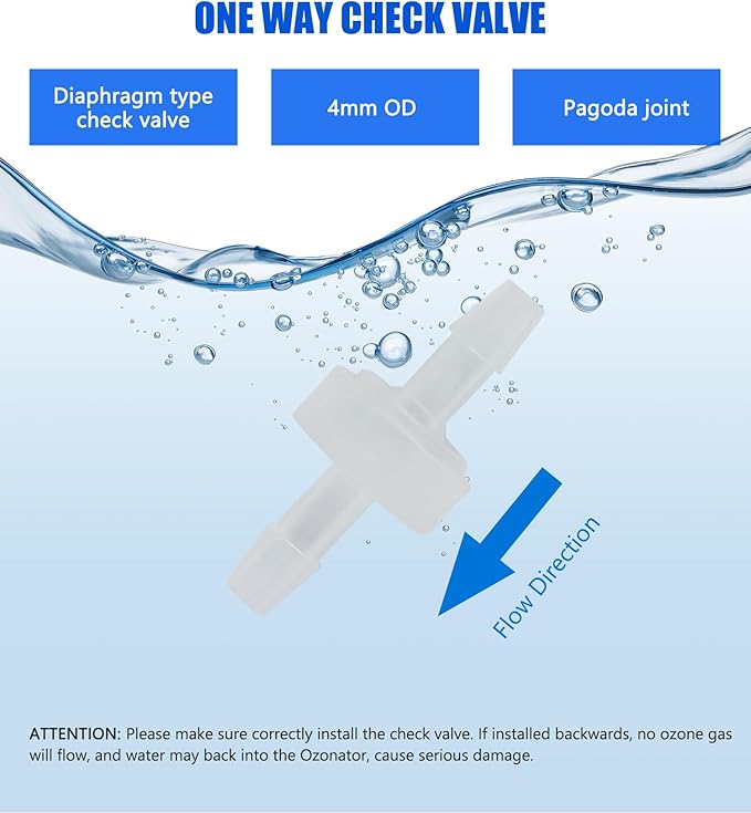 Ozone Generator with Timer for Cold Plunge and Hot Tubs, Portable SPA Ozonator with Air Stones, 2000MG/H High Output Multipurpose Ozone Machine(Include Check Valve and Y-Tee)