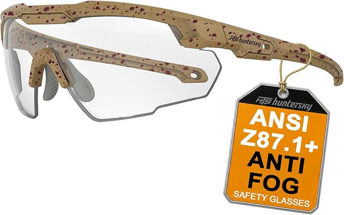 HTS HUNTERSKY Ballistic Tactical Shooting Glasses ANSI Z87+ UV400 Protective Eyewear