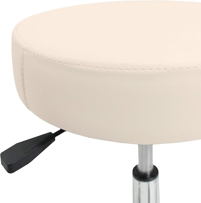 EARTHLITE Pneumatic Massage Salon Drafting Stool - No Leaking (vs. Hydraulic), Adjustable, Rolling, CFC-Free / Medical Spa Facial Chair