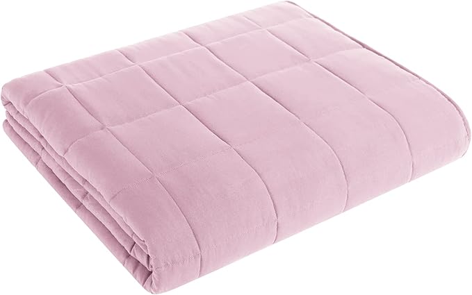 L'AGRATY Weighted Blanket - 80"x87" 25lbs Cooling Breathable Heavy Blanket Microfiber Material with Glass Beads for Adult All-Season Summer Fall Winter Soft Thick Comfort