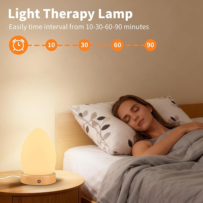 Light Therapy Lamp, 10000 Lux Sunlight Lamp with Remote Control, 3 Color & 5 Levels Brightness, 4 Timer & Memory Function, Daylight Lamp for Home, Office, Happy Life, 12V2A Adapter Included