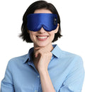 Heated Eye Mask for Dry Eyes, Silk Sleep Mask with 4 Heat & Timer Settings, Cordless USB Rechargeable Eye Warmer for Women Men, Light Blocking for Migraine, Travel, Gift