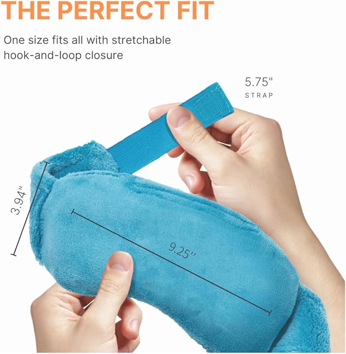 Sinus Relief Mask - Moist Heat for Allergy Pressure - Cold or Warm - Microwavable Ice Pack for Migraine Headache Pain, Self Care Spa Gifts, Relaxation, Weighted Sleep Mask, Eye Pillow, Men or Women