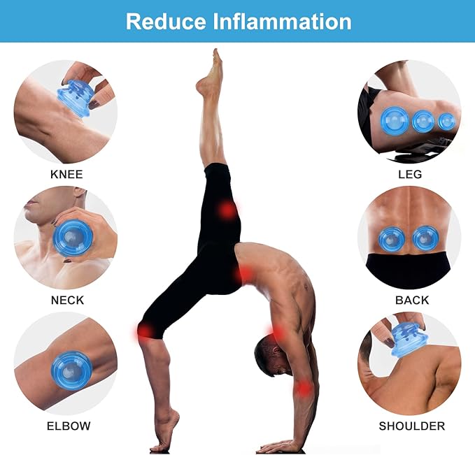 Silicone Cupping Therapy Set, Professional Studio and Home Cupping Set Massage Therapy Cups, Chinese Massage Cups for Cellulite Reduction Cupping Kit, Muscle and Joint Pain Myofascial Cupping Massager