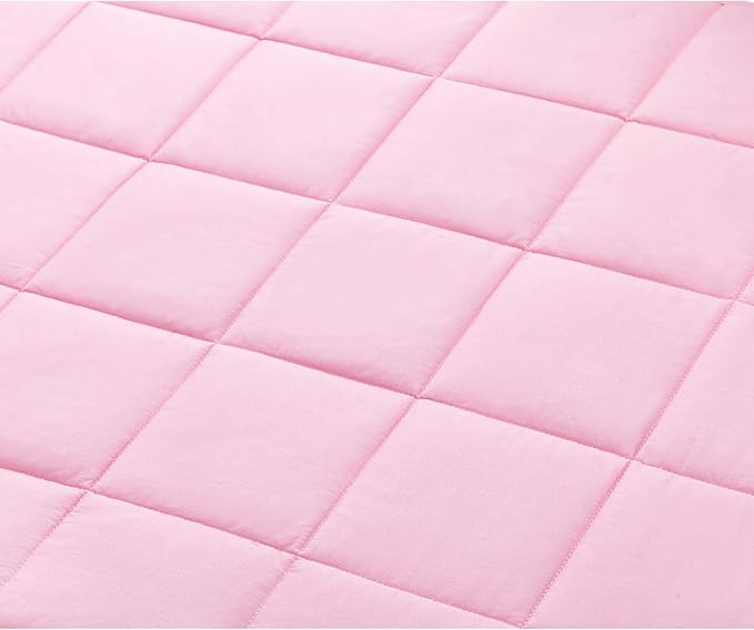 RelaxBlanket Weighted Blanket | 60''x80'',10lbs | for Individual Between 90-150 lbs | Premium Cotton Material with Glass Beads | Pink