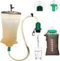 Gravity Water Filter Kit - HFM Carbon & Pre Filter, Portable Squeeze Pouch - Reliable Camping & Hiking