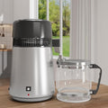 4L Water Distiller,Household Stainless Steel Distilled Water Purifier,Countertop Distilled Water Maker,4 Litre Distilled Water Machine for Home.Silver.