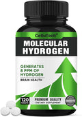 H2 Molecular Hydrogen Water Tablets with Magnesium,120 Tablets Fast-Dissolving H2 Molecular Hydrogen Supplements, Supports Brain Health and Cognitive Function,Non-GMO, Gluten Free