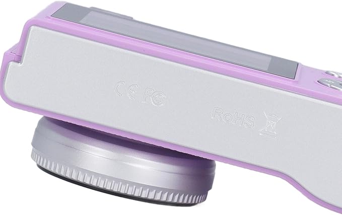 48MP Digital Vlogging Camera, HD 1080P, 16X Zoom Anti-Shake, Beauty Filter, 2.4" Screen Compact Selfie Camera for Boys, Girls, Kids, Teens (Purple)