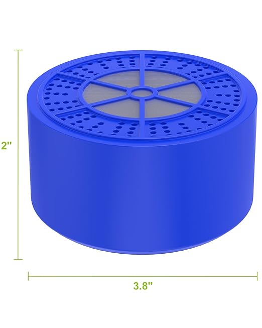 Bathtub Water Filter Replacement Cartridge, Multi-Stage Filtration Removes 99% Chlorine & Heavy Metals, for Solid Stainless Steel Bath Filter,Blue