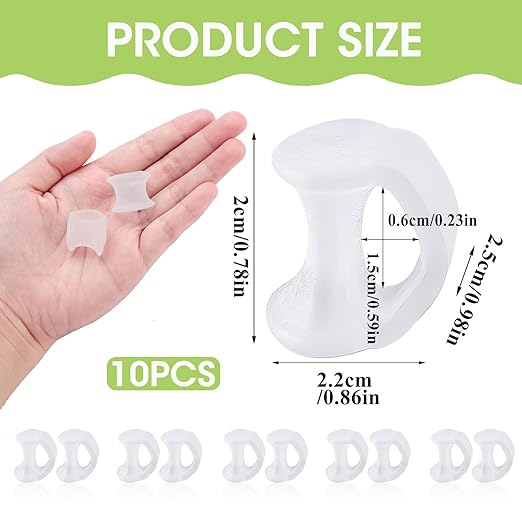 10PCS Gel Toe Separator, Pinky Toe Spacers, Little Toe Cushions Straightener Bunion Corrector for Preventing Rubbing & Relieving Pressure, Pain Relief from Overlapping Toes, Blisters, and Corns