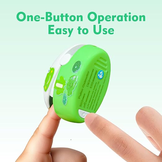 Cartoon Fingertip Pulse Oximeter, Rechargeable Blood Oxygen Saturation Monitor with OLED Display, 7 Seconds Spo2 & PR Results,Auto-Rotation Reading,Used for Aviation Sports - Great Kids Gift