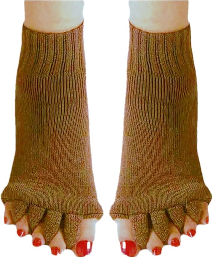 Women Toe Separator Socks Toeless Foot Alignment Socks for Yoga GYM Massage Pain Relief Improves Circulation Stretchy