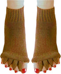 Women Toe Separator Socks Toeless Foot Alignment Socks for Yoga GYM Massage Pain Relief Improves Circulation Stretchy