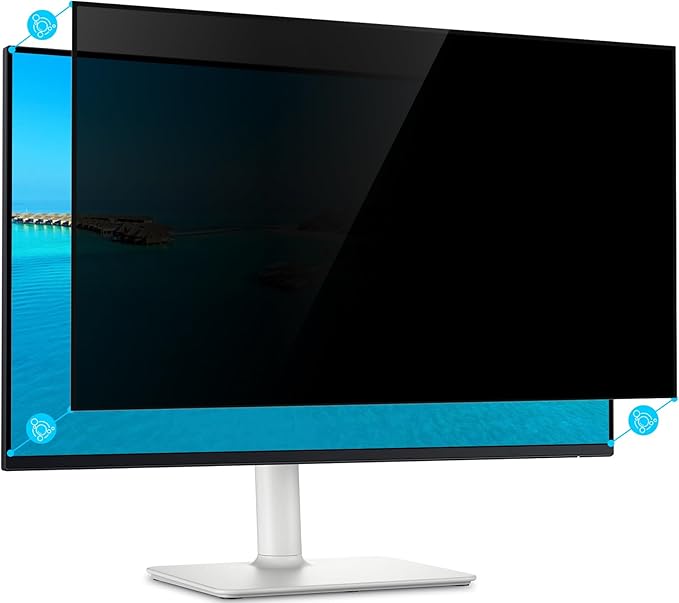 PYS [2024 NEW VERSION] 27 Inch Computer Monitor Privacy Screen,16:9 Aspect Removable Computer Screen Privacy Shield, Matte Finish [9D Full Coverage] [Anti-Blue Light] [Anti-Scratch]