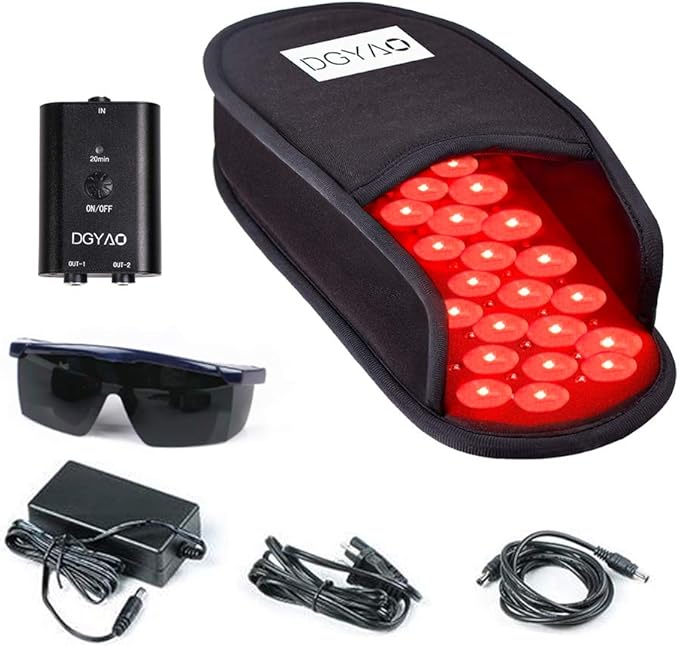 Red Light Therapy Device for Foot Feet Pain Relief Slipper with 660 & 880NM LED Near Infrared Light Therapy Shoes Pad for Toes Instep at Home Use (Single)
