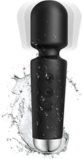 Personal Massager, Handheld Micro Wireless Massager, Small & Powerful, Waterproof Portable, Suitable for Relieving Neck, Leg and Shoulder Pain, Black