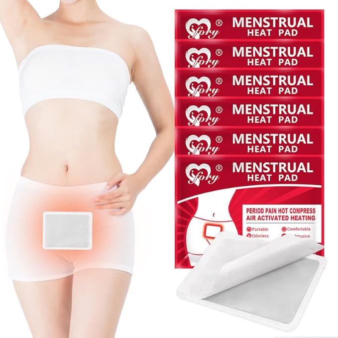 Heat Patches for Menstrual Cramp Relief, Adhesive Heating Patches for Period Cramps, Portable Instant Hot Packs, Travel Size Heat Pads on Cruise- 3 Packs