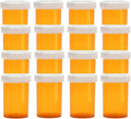 Empty Plastic Medicine Pill Bottles with Child Resistant Caps, 30 Dram Amber Plastic Vial Travel Pill Case Organizer, Pack of 12 (30 Dram)