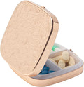 Portable Metal Travel Medicine Box/3 Compartments (Square Gold)