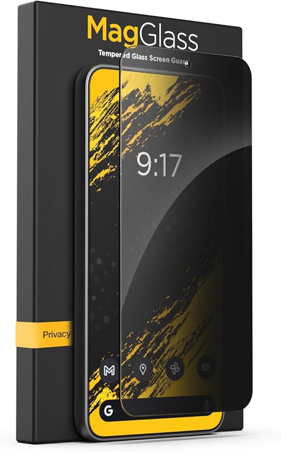 magglass Privacy Guard for Samsung Galaxy S24 and Galaxy S25 Screen Protector (6.2") - Anti Spy Tempered Glass (Easy Applicator Included)