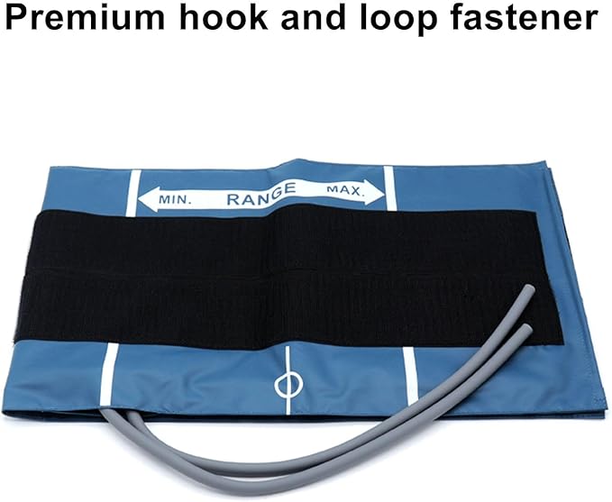 Universal NIBP Cuff with BP12 Connector for Thigh, 46-66 cm Reusable Dual Tube PU Replacement BP Cuff with Inner Airbag for Blood Pressure Monitor Machine