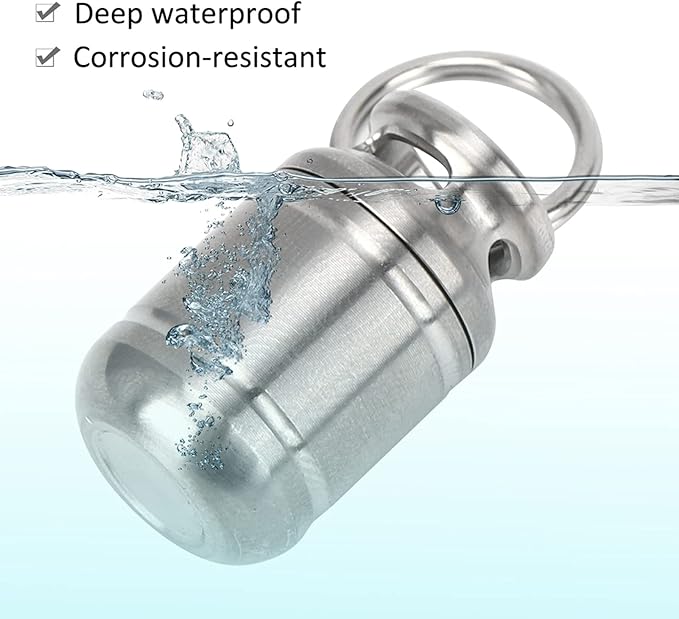 Pill Cases, Portable Alloy Medicine Holder Heat Resistant Waterproof Warehouse Mini Pill Storage Bottle(Small) Pill Container Pill Holder Keychain Small
