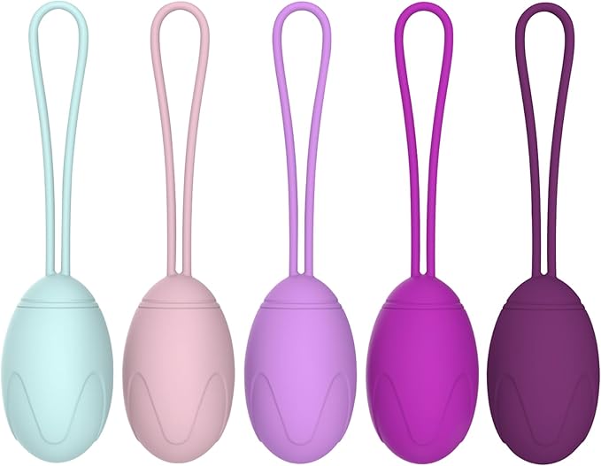 Kegel Weights for Women – 5 Premium Silicone Kegel Exercise Balls Set, Pelvic Floor Muscle Strengthener for Toning & Core Fitness