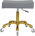 Antlu Rectangular Stool with Wheels for Massage Medical Doctor, Heavy Duty Roller Stool for Salon Office Lab Tattoo Artist Spa (Grey,450 Lbs Capacity)