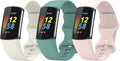 Compatible with Fitbit Charge 6 Bands, Replacement Soft Silicone Watch Straps Soft Wristband for Fibit Charge 5/Charge 6 Fitness Tracker Women&Men (Small)