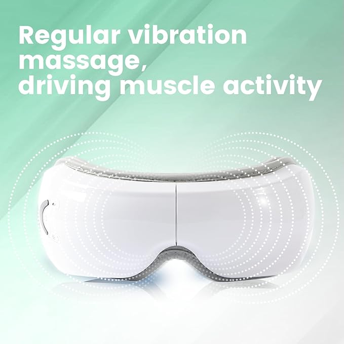 Eye Massager with Heat and Music,3 Heated Eye Mask Massge for Migraines and Dry Eyes,Women and Men Valentines Day Gifts for Him & Her. Mom and Dad Birthday Gifts.Headache Relief