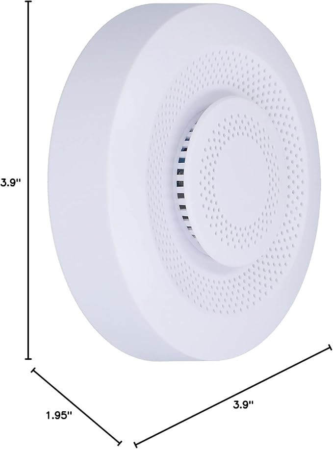 Smart Air Quality Monitor WiFi Enabled VOC CO2 Temperature Humidity Detector for Home Office PVC 3.5 Inch