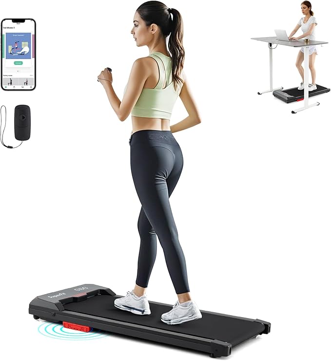 3 in 1 Walking Pad, Portable Under Desk Treadmill with LED Display, APP & Remote Control, 2.5HP Brushless Electric Walking Jogging Machine for Home & Office